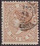 Spain 1867 Queen Isabel II 50 Mil Brown Edifil 96. esp 96 3. Uploaded by susofe
